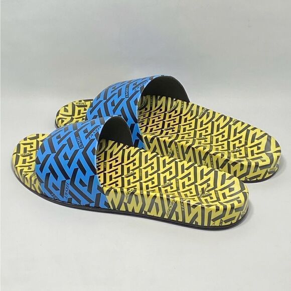 Versace Greca Monogram Flap Sandals size 43/ us size 10 - Picture 6 of 12